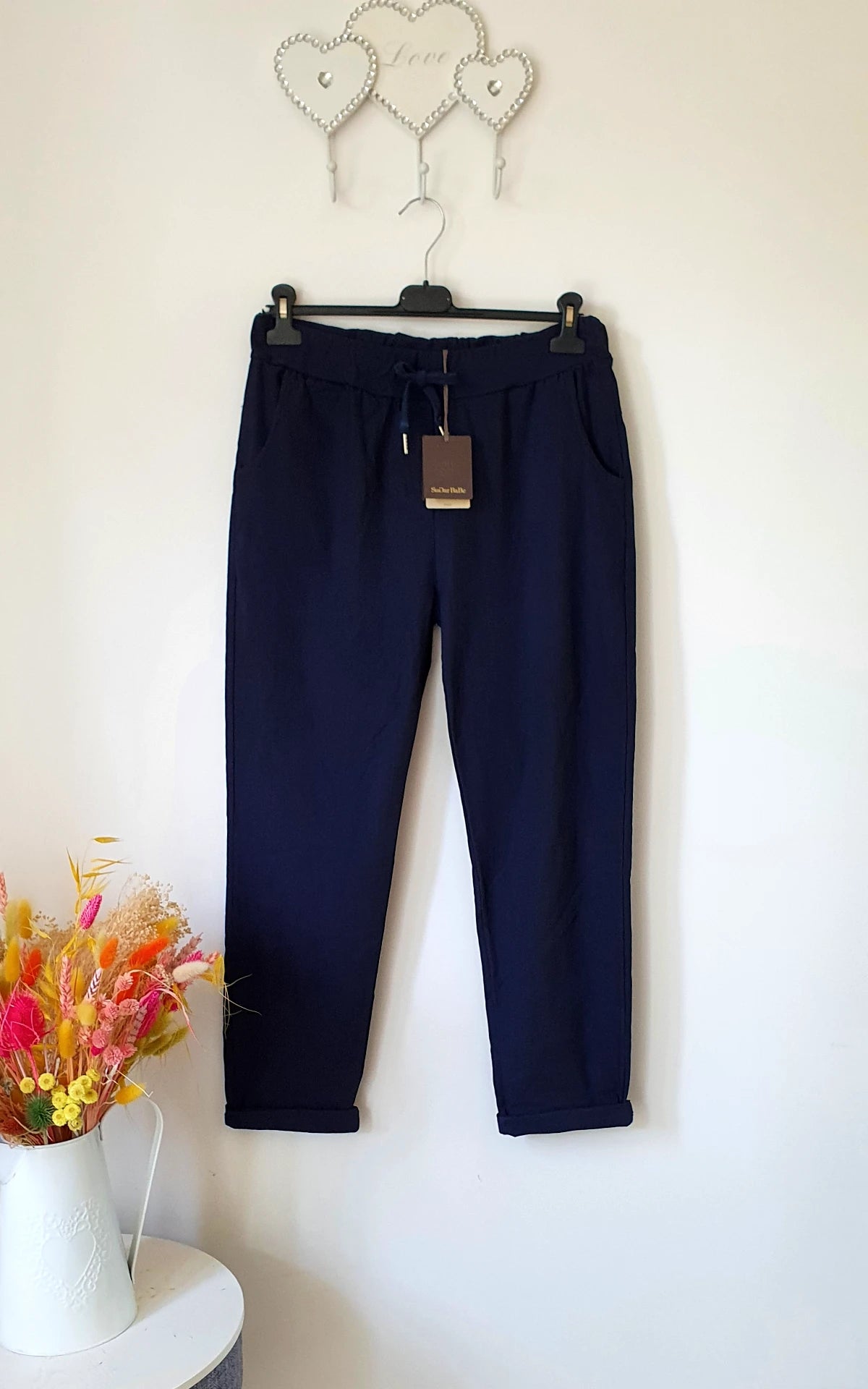 Navy hot sale trousers next