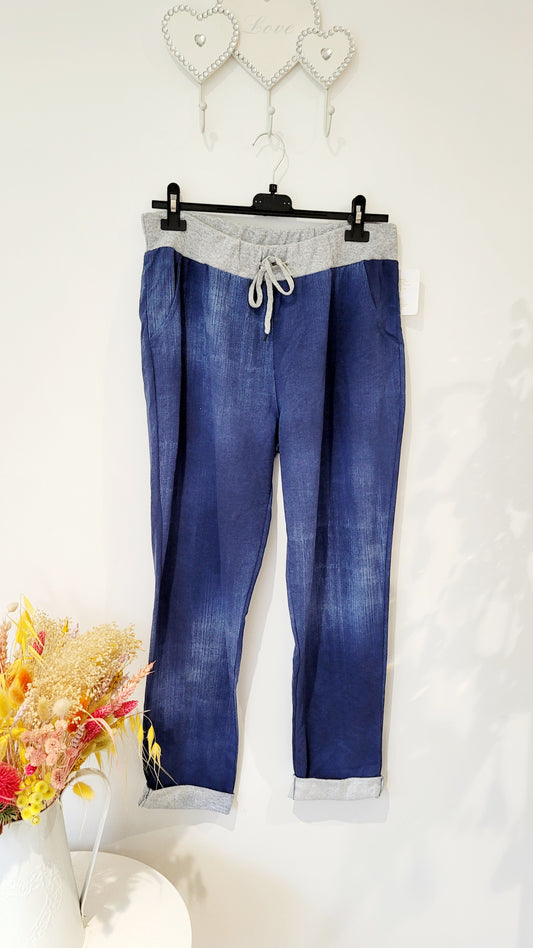 Plain Denim Joggers