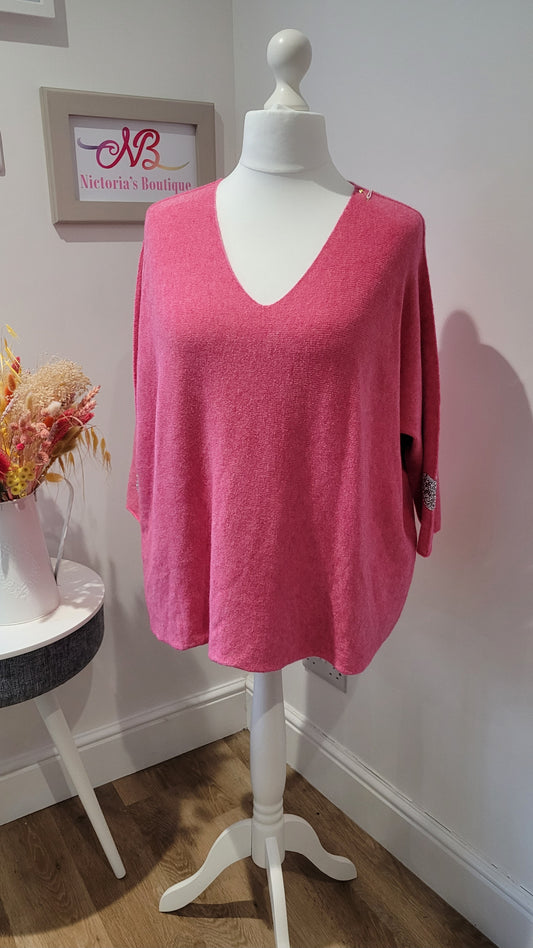 Heart on My Sleeve Jumper Blush Pink