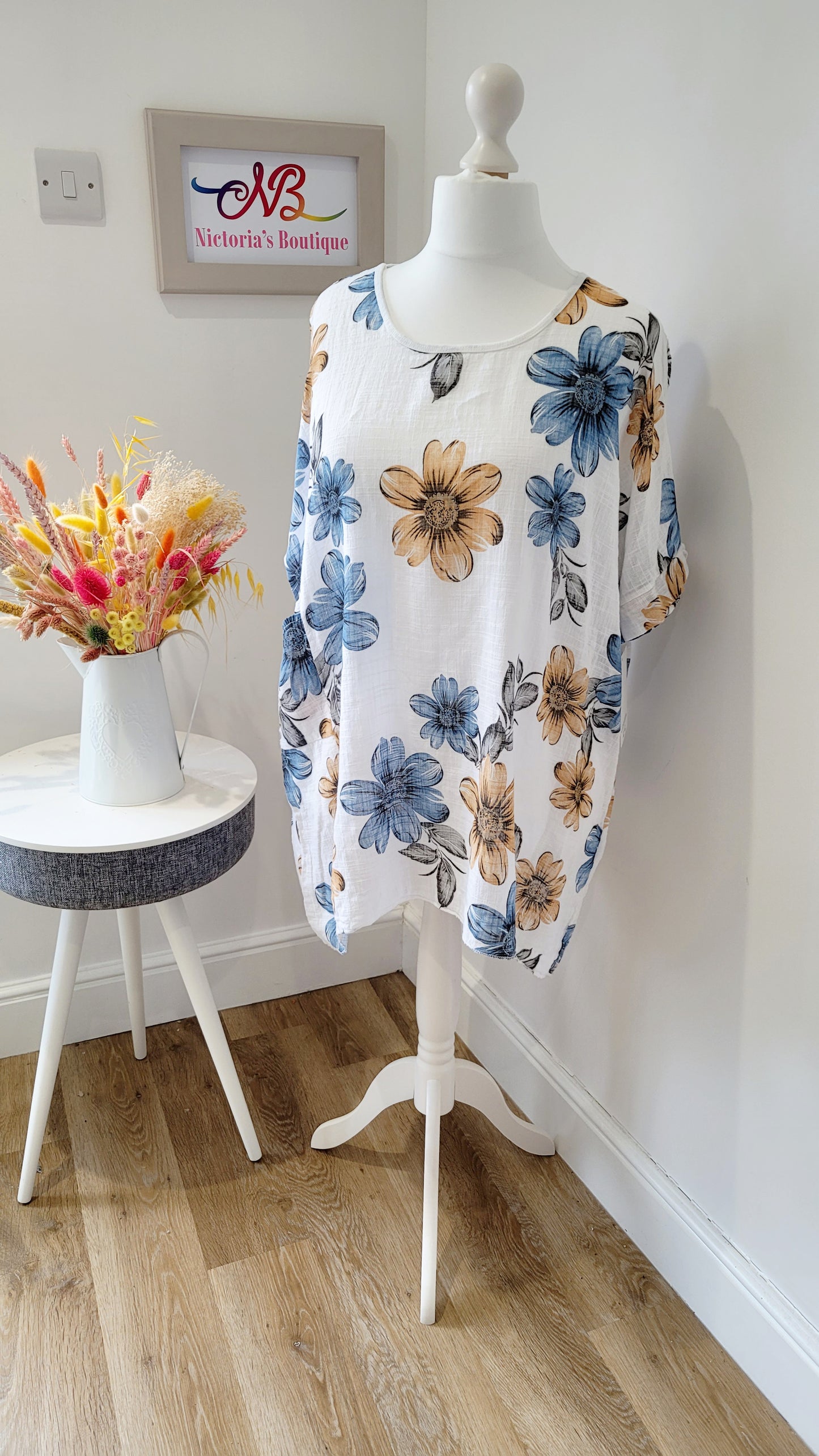 Florrie Floral Cotton Pocket Top