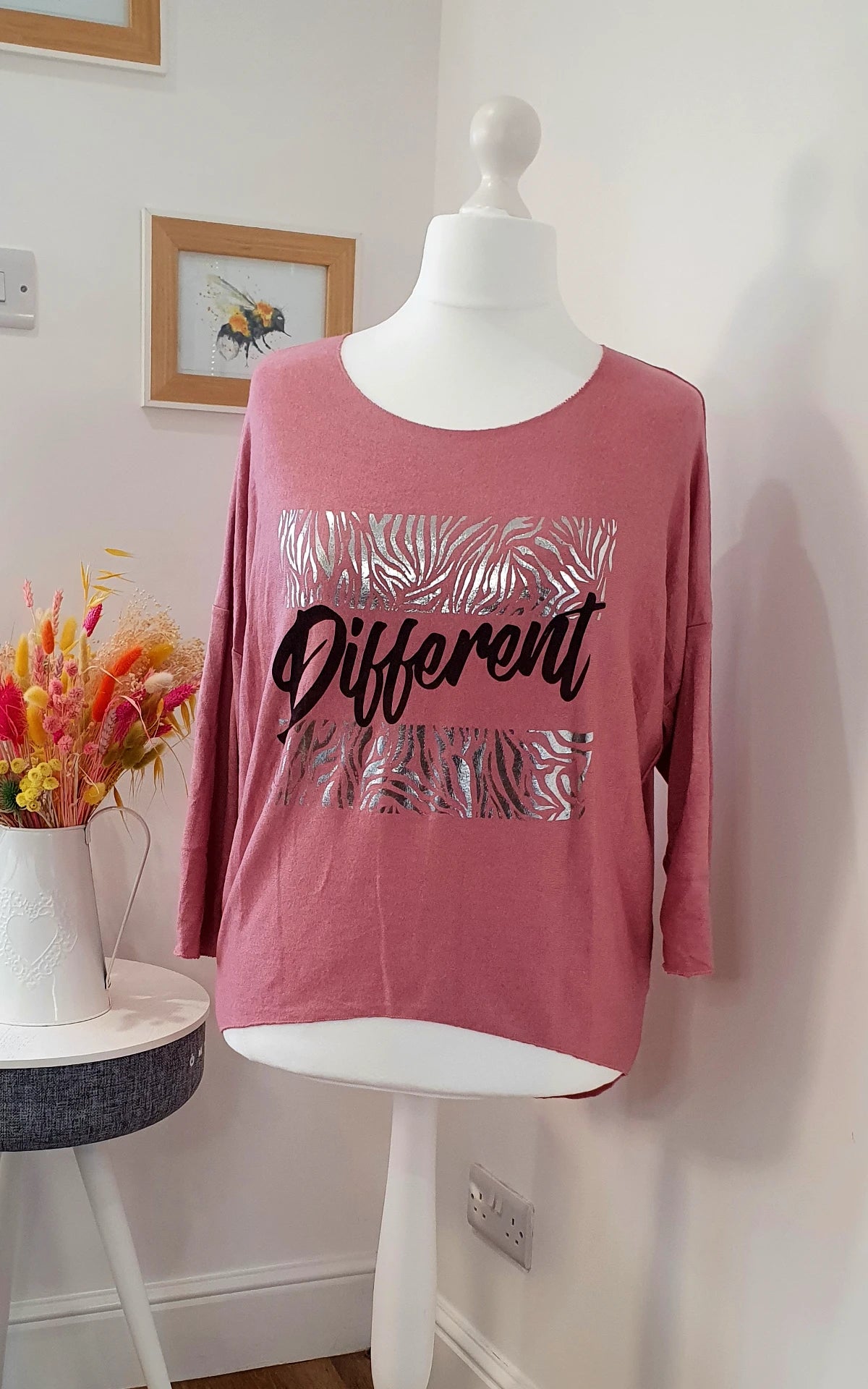 DIFFERENT fine knit Jumper - Pink