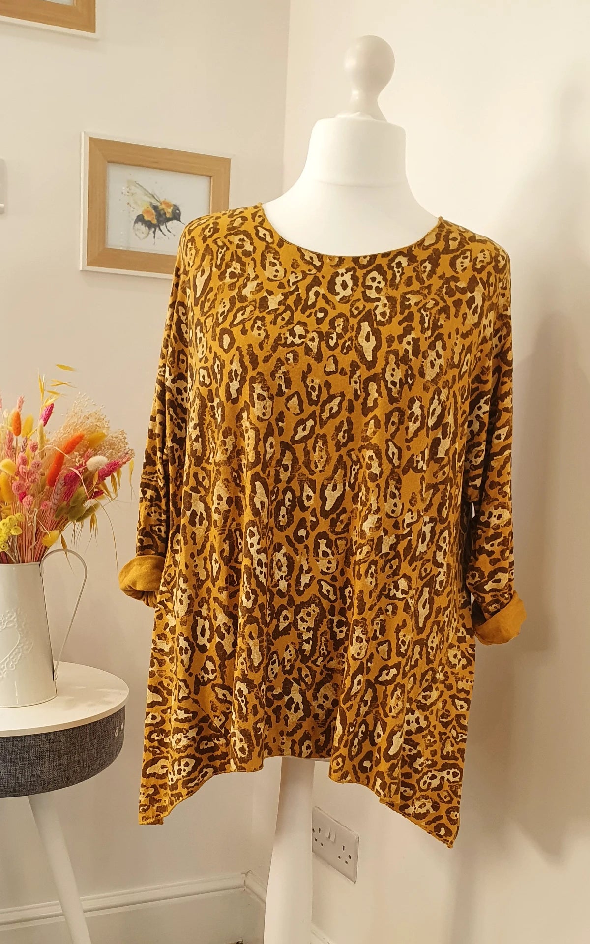 Italian Leopard Print Fine Knit - Various Colour Options