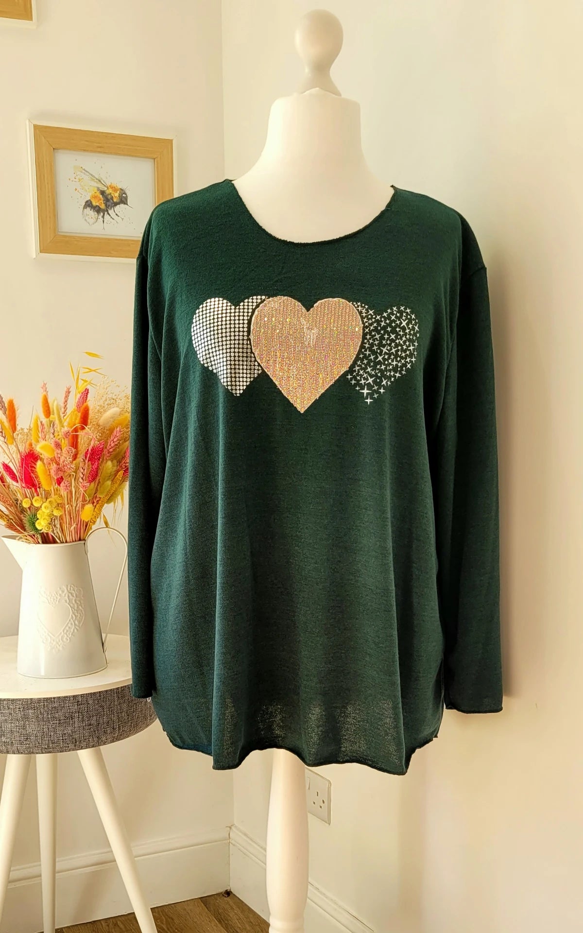 Sequin Heart Jumper