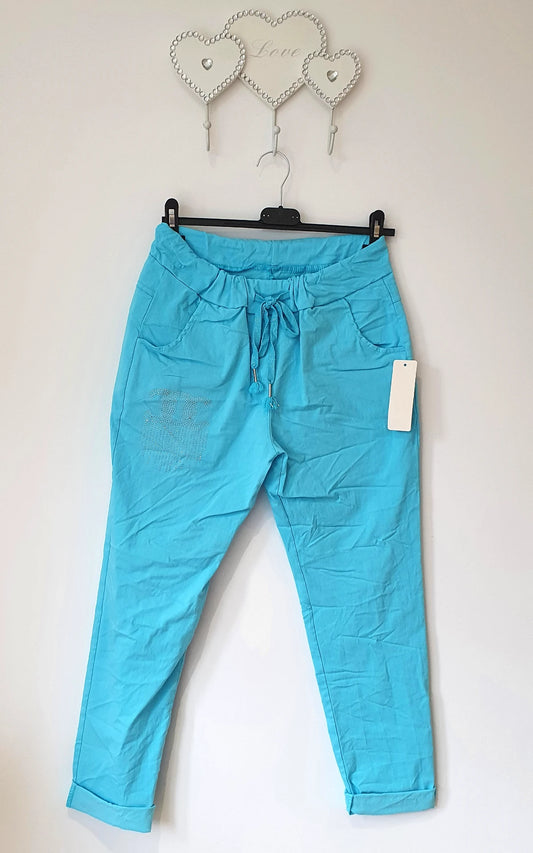 Sparkle Magic Trousers - Aqua